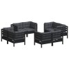 8dílná zahradní sedací souprava a antracitové podušky borovice 3096062