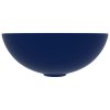 Koupelnové umyvadlo keramické tmavě modré kulaté 146979
