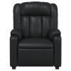Polohovací křeslo černé umělá kůže 373560