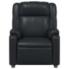 Masážní polohovací křeslo černá umělá kůže 373529