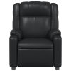 Polohovací křeslo černé umělá kůže 373522