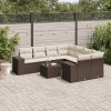 9dílná zahradní sedací souprava s poduškami hnědá polyratan 3254700