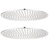 Dešťové sprchové hlavice 2 ks Ø 50 cm nerezová ocel 275938