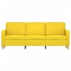 3místná pohovka světle žlutá 180 cm textil 359491
