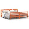 Postel bez matrace voskově hnědá 200 x 200 cm masivní borovice 3306667