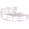 Postel bez matrace 140 x 190 cm masivní borovice 3306900