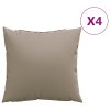 Polštáře na pohovku 4 ks taupe 50 x 50 cm textil 360389