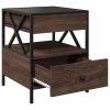 Noční stolek s Infinity LED hnědý dub 40 x 40 x 51 cm 3284105