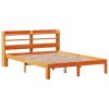 Postel bez matrace voskově hnědá 120 x 200 cm masivní borovice 3306805