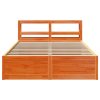 Rám postele s čelem voskově hnědý 120 x 190 cm masivní borovice 3306362