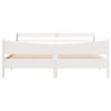 Rám postele s čelem bílý 180 x 200 cm masivní borovice 3307036