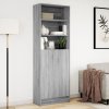 Skříň highboard s LED šedá sonoma 69 x 32,5 x 200 cm kompozit 3307910