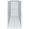 Gabionový koš s víkem 450 x 100 x 200 cm pozinkované železo 3295232
