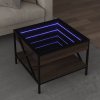 Konferenční stolek s Infinity LED hnědý dub 50 x 50 x 38 cm 847701