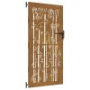 Zahradní branka 85 x 200 cm corten ocel bambusový design 153237