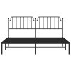 Kovový rám postele s čelem černý 183 x 213 cm 373892