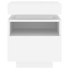 Noční stolek s LED osvětlením bílý 40 x 39 x 48,5 cm 836784