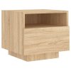 Noční stolek s LED osvětlením dub sonoma 40 x 39 x 37 cm 836802