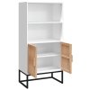 Highboard bílý 60 x 35 x 125 cm kompozitní dřevo 352133
