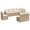 8dílná zahradní sedací souprava s poduškami béžová polyratan 3219058