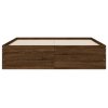 Rám postele se zásuvkami hnědý dub 135x190 cm kompozitní dřevo 3207314
