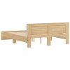 Rám postele s čelem a LED osvětlením dub sonoma 160 x 200 cm 3207597