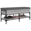 Lavice s botníkem šedá sonoma 102 x 42 x 45 cm kompozitní dřevo 835200