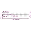Zahradní plot s kopím nahoře ocelový 714,5 x 125 cm černý 277724