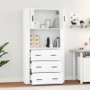 Skříň highboard bílá kompozitní dřevo 3185383