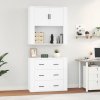 Skříň highboard bílá kompozitní dřevo 3185383