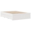 Postel bez matrace se zásuvkami bílá 150x200 cm masiv borovice 3308802