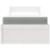 Postel se zásuvkami a matrací bílá 90 x 200 cm masivní borovice 3281908