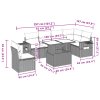 7dílná zahradní sedací souprava s poduškami béžová polyratan 3267939