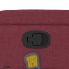 Masážní polohovací křeslo vínové textil 372456