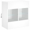 Nástěnná TV skříňka s LED osvětlením bílá 58,5 x 30 x 60,5 cm 837092