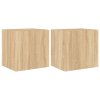 Nástěnné TV skříňky s LED 2 ks dub sonoma 40,5 x 35 x 40 cm 837251