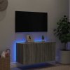 Nástěnná TV skříňka s LED osvětlením šedá sonoma 80x35x41 cm 837321
