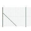 Drátěný plot s přírubami zelený 2 x 10 m 154182