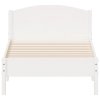 Postel bez matrace bílá 75 x 190 cm masivní borovice 842627