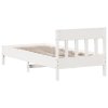 Postel bez matrace bílá 90 x 200 cm masivní borovice 842659