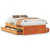 Postel bez matrace se zásuvkami hnědá 120x200 cm masiv borovice 3308809