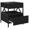 Noční stolek s Infinity LED černý 40 x 40 x 51 cm 847717