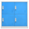 Uzamykatelné skříně 2 ks světle šedé a modré 90x45x92,5 cm ocel 3095224