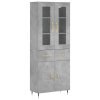 Skříň highboard betonově šedá 69,5x34x180 cm kompozitní dřevo 3198517
