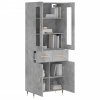 Skříň highboard betonově šedá 69,5x34x180 cm kompozitní dřevo 3198517