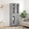 Skříň highboard betonově šedá 69,5x34x180 cm kompozitní dřevo 3198581