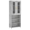 Skříň highboard betonově šedá 69,5x34x180 cm kompozitní dřevo 3198709