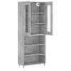 Skříň highboard betonově šedá 69,5x34x180 cm kompozitní dřevo 3198709