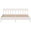 Postel bez matrace bílá 200 x 200 cm masivní borovice 3216201