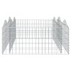 Klenutý gabion vyvýšený záhon 200x100x50 cm pozinkované železo 153550